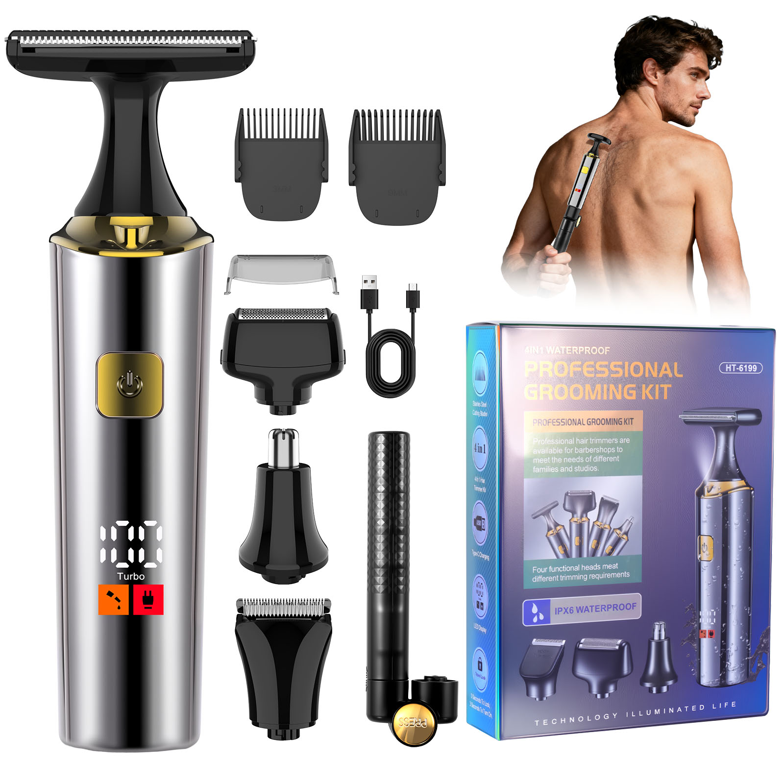 Электрический перезаряжаемый т – обзор и цена Men Grooming Full Body